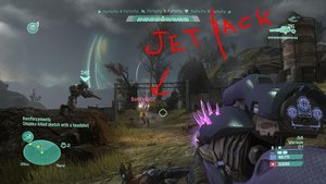 Как видишь, джетпак не делает никакой тени.