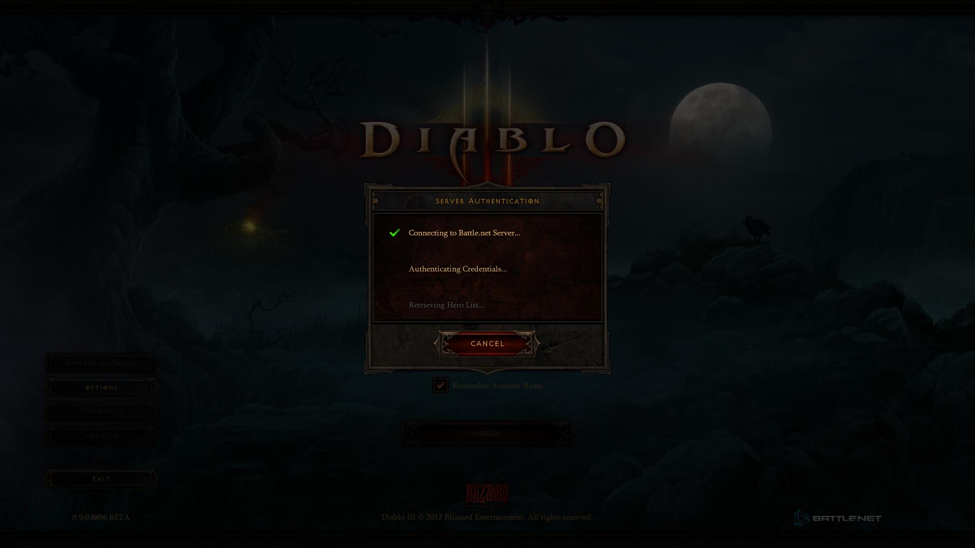 Battle.net connection