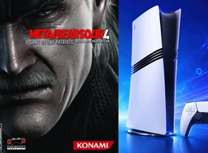 Картонная обложка игры с изображением мужчины и консолью PlayStation 5 на фоне.